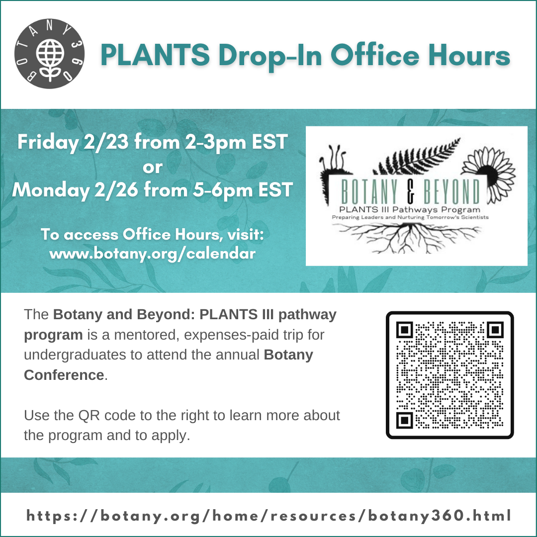 PLANTS Office Hours Flyer